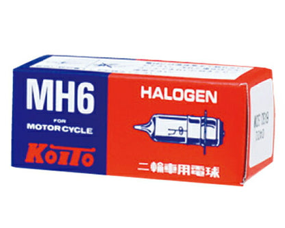 二輪車ヘッドランプ用 ノーマルハロゲンバルブ MH6 クリア 12V 35/36.5W T15 1個入