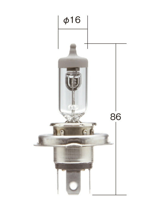 ハイパワーハロゲンバルブ H4U クリア 12V 85/80W T16 1個入