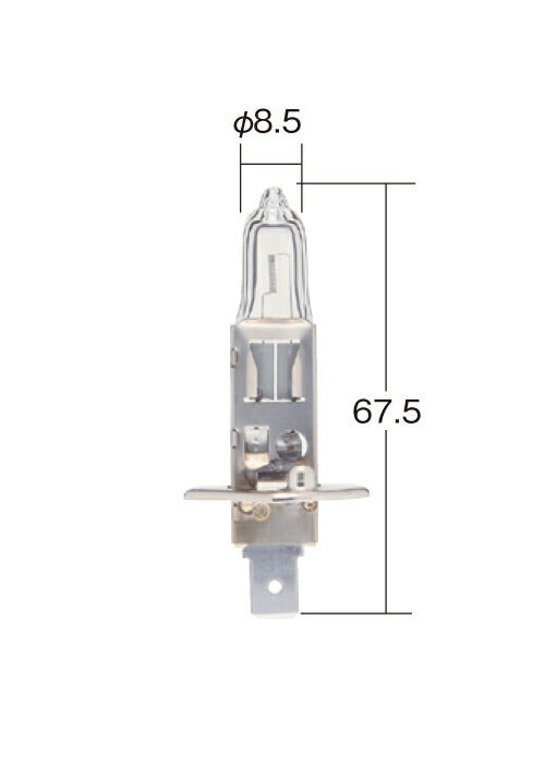 ハイパワーハロゲンバルブ H1 クリア 12V 55W T8 1個入