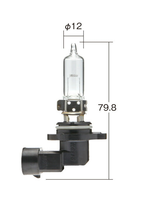 ハイパワーハロゲンバルブ 9006J クリア 12V 55W T12 1個入