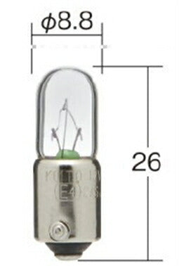 計器灯・表示灯用 電球 クリア 12V 4W T8.5 1ケース10個入