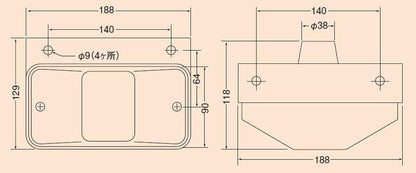 中間サイドターンシグナルランプ トラック用レンズ トラック用 アンバー