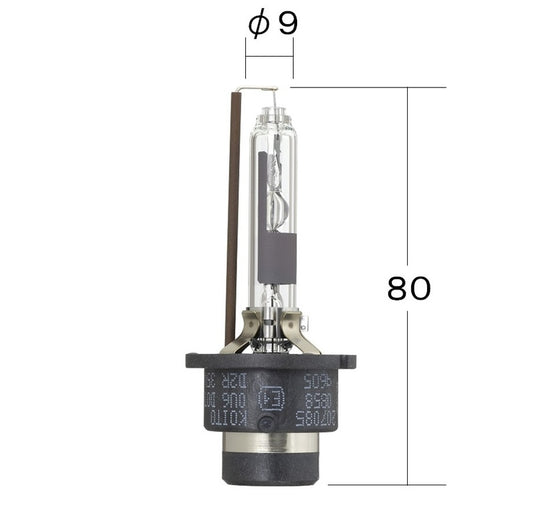 ノーマルHIDバルブ D2R クリア 12・24V車対応(85V 35W) 1個入