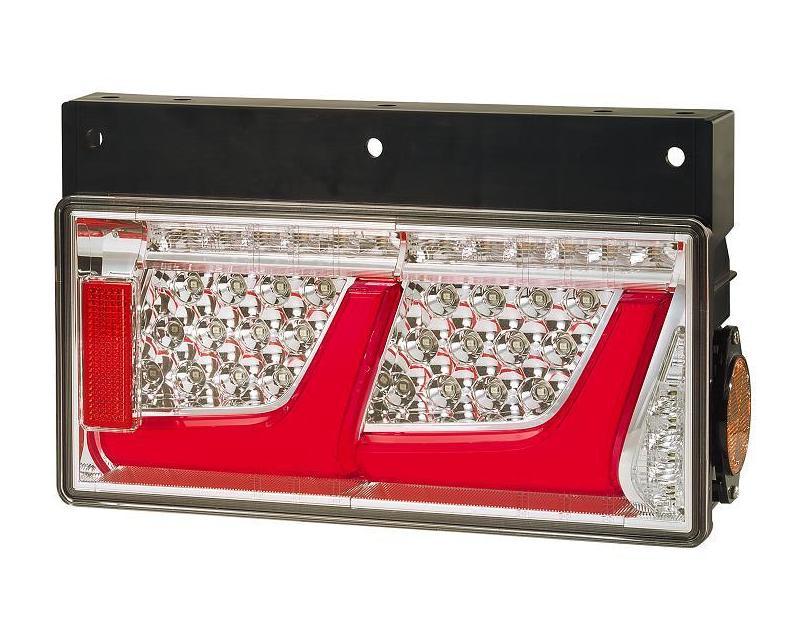 All-LED Rear Combination Lamp for Trucks, 2-Unit Type, Sequential Turn, Left, Red, 24V, 1 pc.