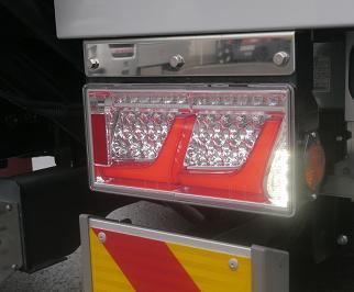 All-LED Rear Combination Lamp for Trucks, 2-Unit Type, Sequential Turn, Left, Red, 24V, 1 pc.