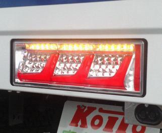 Truck All-LED Rear Combination Lamp, 3-Gang Type, Normal Turn, Left, Red, 24V, 1 pc.