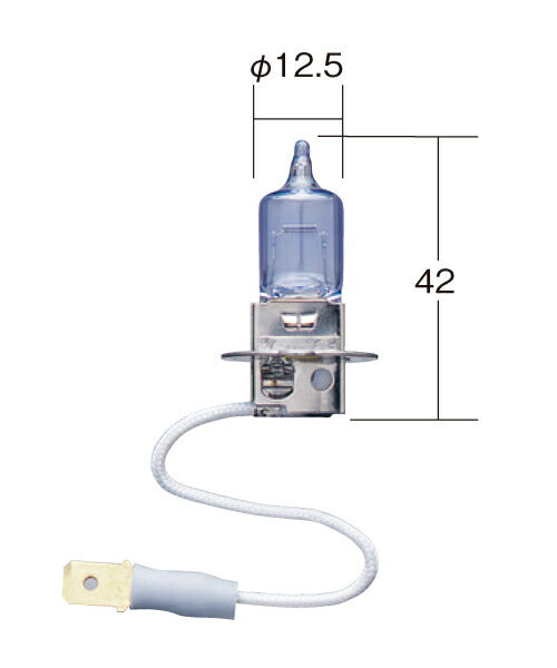 ホワイトビーム Ver2 H3 ホワイト 12V 55W T12 2個入