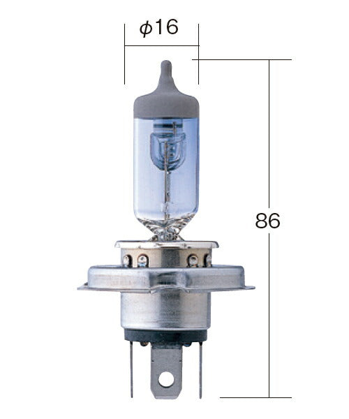 High Power Halogen V White H4 White 12V 60/55W T16