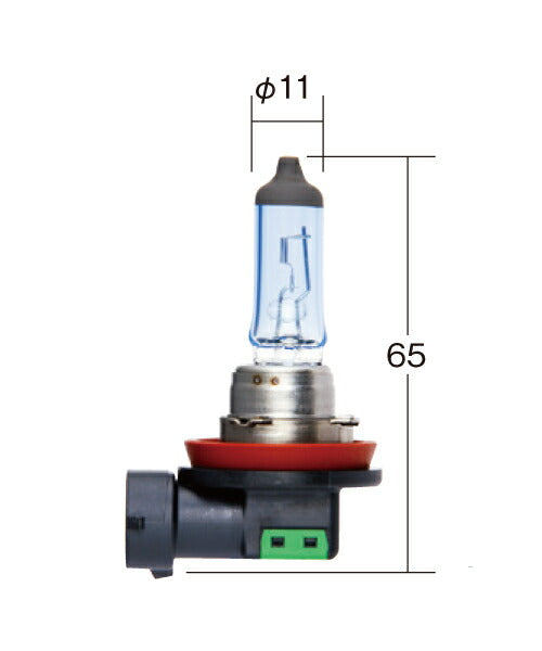 ホワイトビーム Ver3 H11 ホワイト 12V 55W T11 2個入