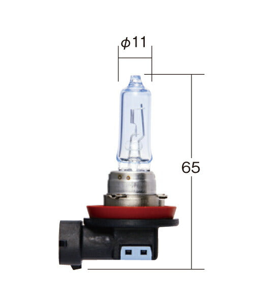 ホワイトビーム Ver3 H9 ホワイト 12V 65W T11 2個入