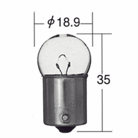 番号灯・車幅灯・表示灯用 ノーマルバルブ クリア 12V 7.5W G18 2個入