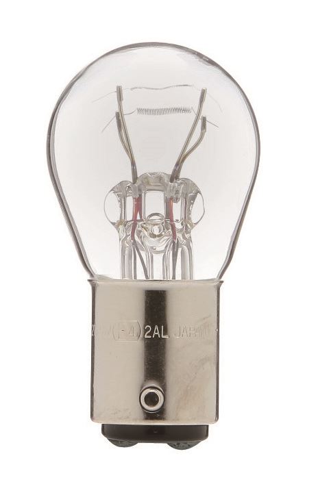Brake/Tail/Parking/Position Light Normal Bulb, Clear, 12V 21/5W S25, Pack of 2