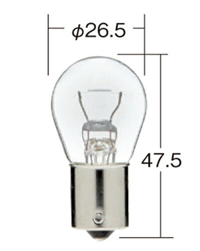 ハイパワーバルブ クリア 12V 21W S25