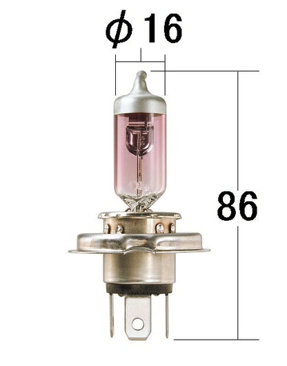 カラコン バルブ コレクション H4 ピンク 12V 60/55W 1個入