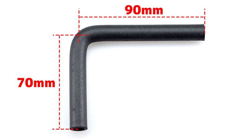 耐油L型2層ホース ガソリン対応 ブラック 内径8mm