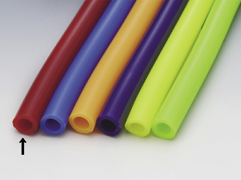 Oil-Resistant Colored Fuel Hose, PVC, 5mm ID x 1m, Red
