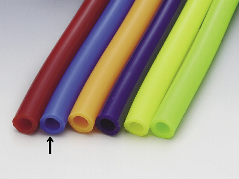 Oil-Resistant Colored Fuel Hose, PVC, 7mm ID x 1m, Blue