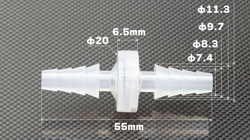 ワンウェイバルブ ダイヤフラムタイプ 内径6-10mmホース用