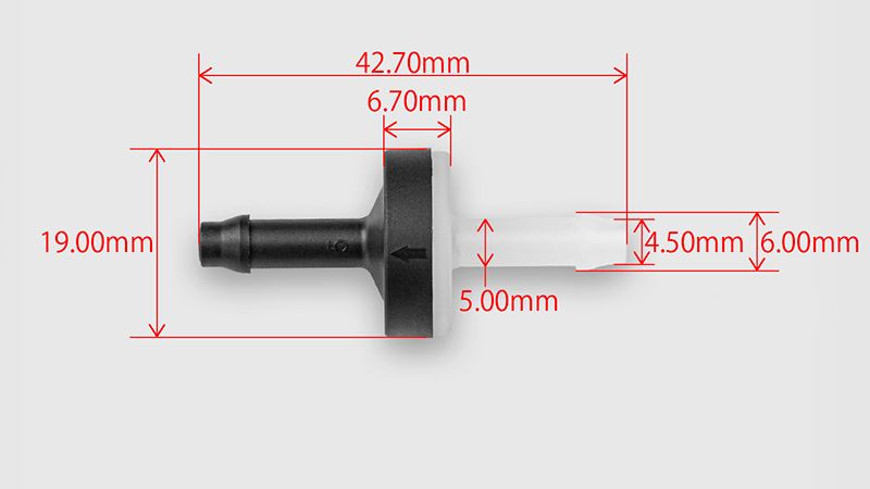 ワンウェイバルブ ダイヤフラムタイプ 3/16 4.5～5.5mm