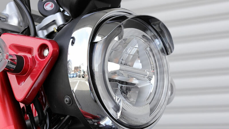Headlight Visor, Chrome Plated, Monkey 125, Piyopiyo