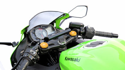 ハンドルマウントステー ブラック 黒 150mm ニンジャZX-25R ニンジャZX-25RSE ニンジャ スマホ ナビ USB 純正ハンドル対応