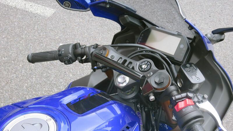 ハンドルマウントステー ブラック 黒 YZF-R25 スマホ ナビ USB 純正ハンドル対応