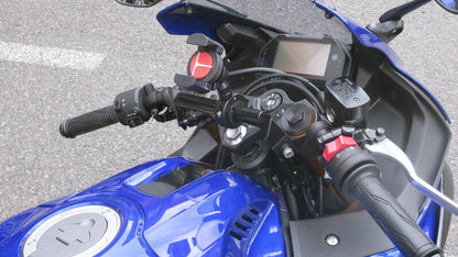 ハンドルマウントステー ブラック 黒 YZF-R25 スマホ ナビ USB 純正ハンドル対応