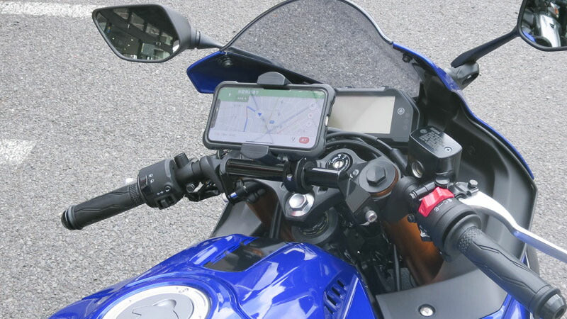 ハンドルマウントステー ブラック 黒 YZF-R25 スマホ ナビ USB 純正ハンドル対応