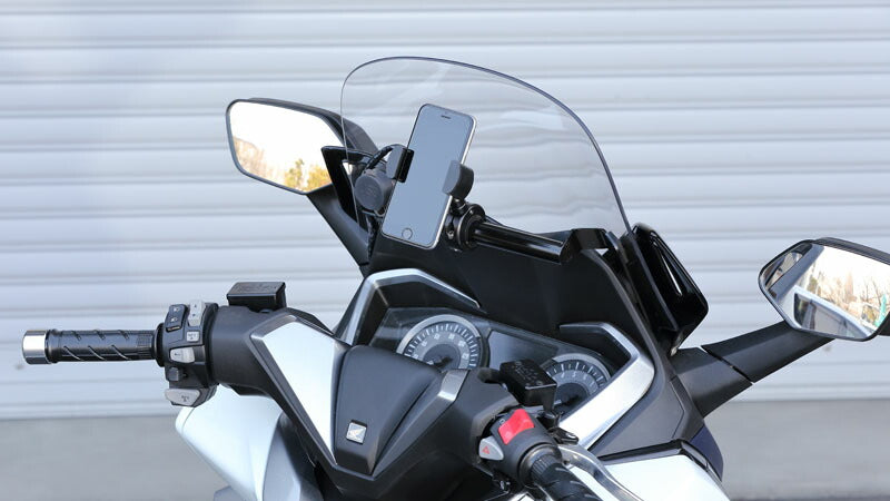ハンドルマウントステー ブラック 黒 FORZA フォルツァ スマホ ナビ USB 純正ハンドル対応