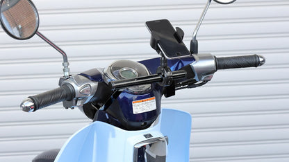 ハンドルマウントステー ブラック 黒 スーパーカブ C125 SUPERCUB スマホ ナビ USB 純正ハンドル対応