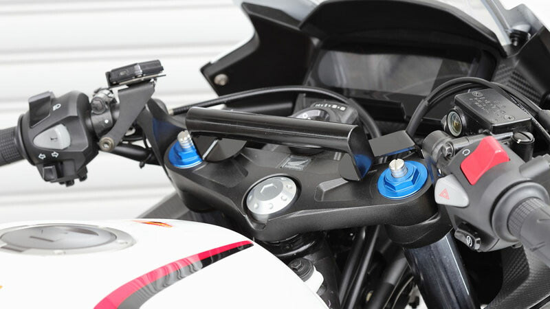 ハンドルマウントステー ブラック 黒 CBR400R スマホ ナビ USB 純正ハンドル対応