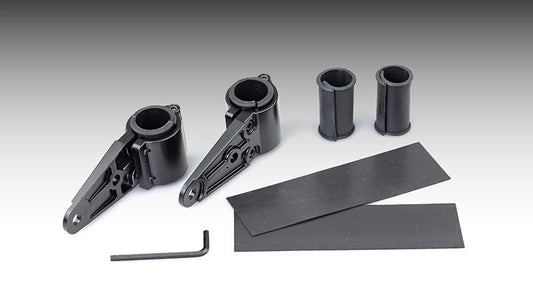 Headlight Brackets, die-cast aluminum, black, 28-39mm