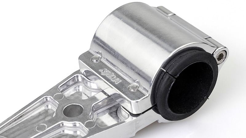 ヘッドライトステー アルミダイキャスト バレル仕上げ 28-39mm