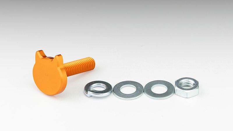 にゃんばーボルト ロングタイプ オレンジアルマイト M6×23.5mm 1個入り