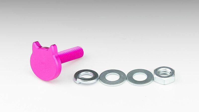 にゃんばーボルト ロングタイプ ピンクアルマイト M6×23.5mm 1個入り