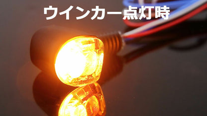 LED ウインカー＆テールランプ Nano コンビランプ ブラックボディ/クリアレンズ 9.8mm×9.8mm×14.2mm 2個