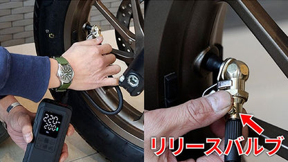 クイックコネクトアダプター リリースバルブ付き