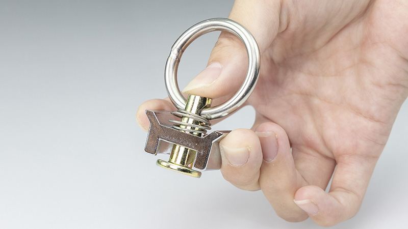 One-touch ring for one-touch rail, chrome-plated, 1 piece