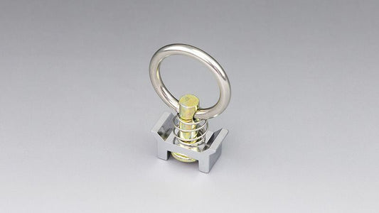 One-touch ring for one-touch rail, chrome-plated, 1 piece
