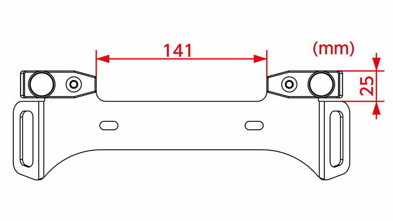 ヘルメットロック ナンバーツイン フック付 ブラック 黒