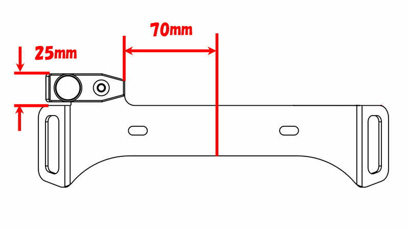 ヘルメットロック ナンバーサイドシングル 荷掛用フック付 ブラック 黒