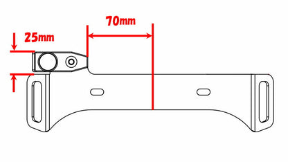 ヘルメットロック ナンバーサイドシングル 荷掛用フック付 ブラック 黒