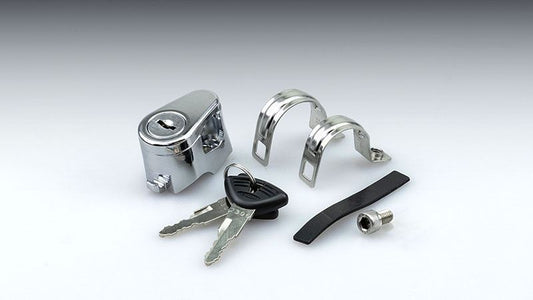 Helmet Lock Clamp Type Chrome Plated 22.2mm/25.4mm Universal