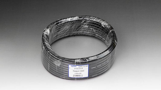 Silicon cord / Plug cord black 7mm x 10m