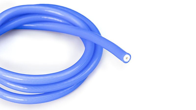 Silicone Cord / Plug Cord Blue 7mm x 10m