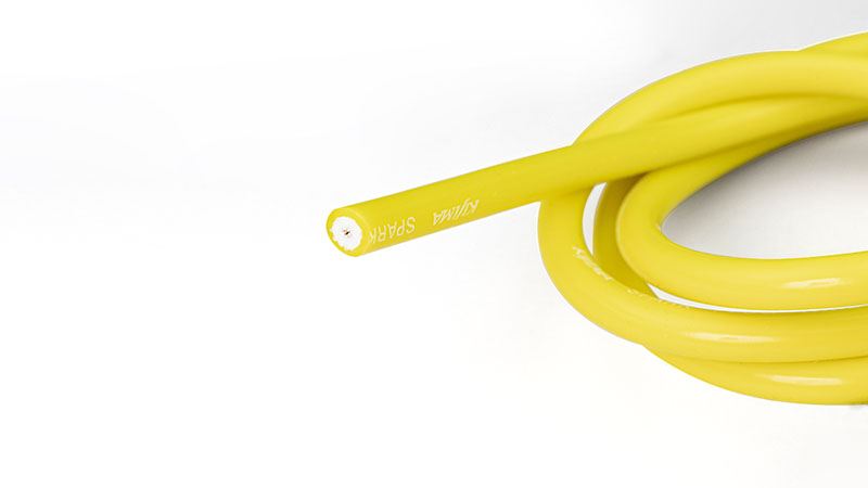 Silicone Cord, Plug Cord, Yellow, 7mm x 10m