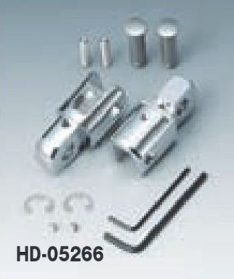 Step-up Brackets 35mm Up Chrome Set