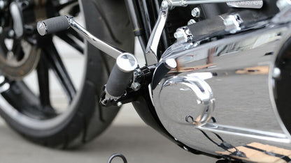 Step Conversion Bracket Set, Black, Front, Softail