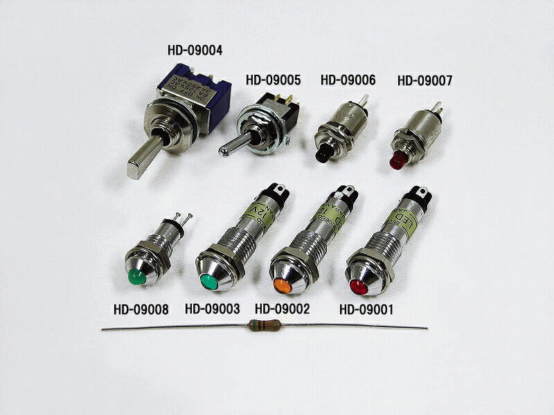 インジケーターランプ レッド 12V対応 LED 抵抗内蔵