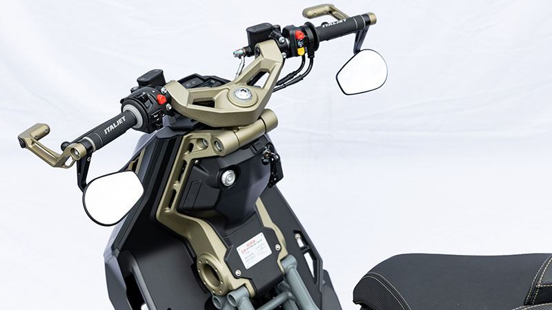 ミラー TECH10 Φ22.2mm バークランプタイプ ブラック 左右セット イタルジェット ドラッグスター125/200